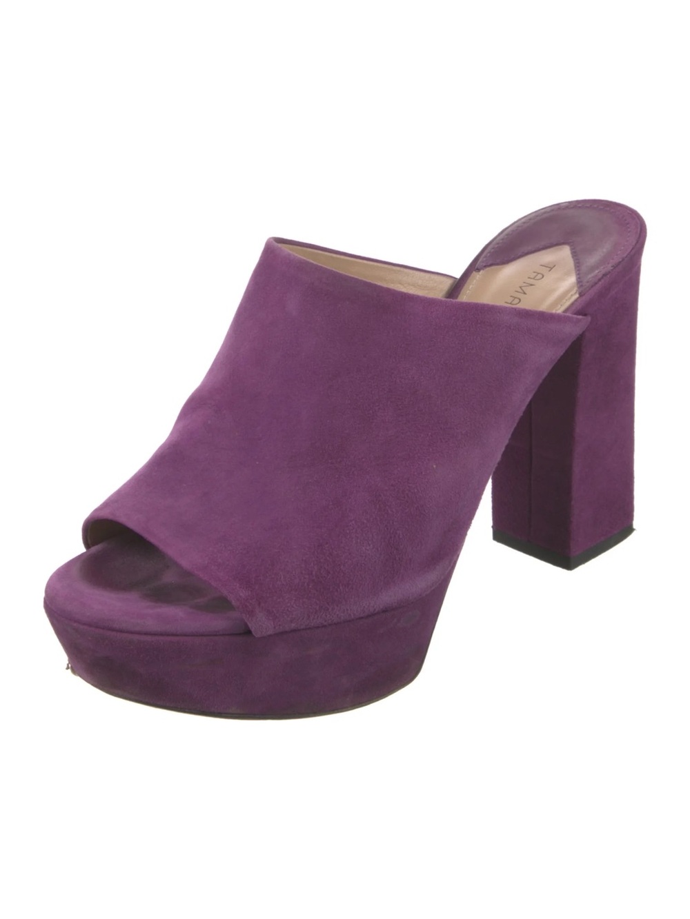 Tamara Mellon Purple Suede Platform Mule Size 41 Fair Condition